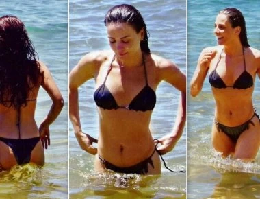 Η εμφάνιση της Δήμητρας Ματσούκα με μαγιό που «αναστάτωσε» τους λουόμενους (φώτο)